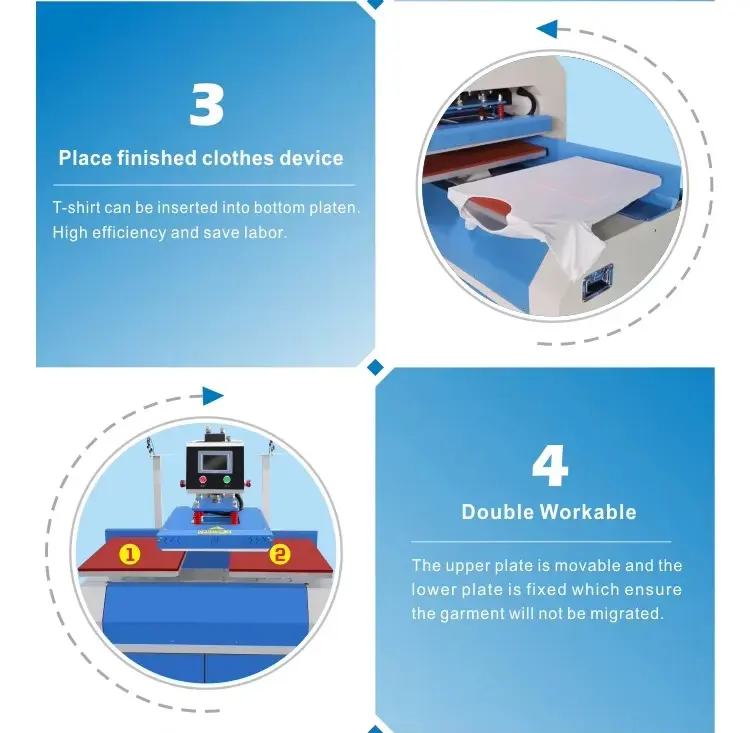 High Quality 60x40cm Pneumatic Heat Press Machine detail image 3