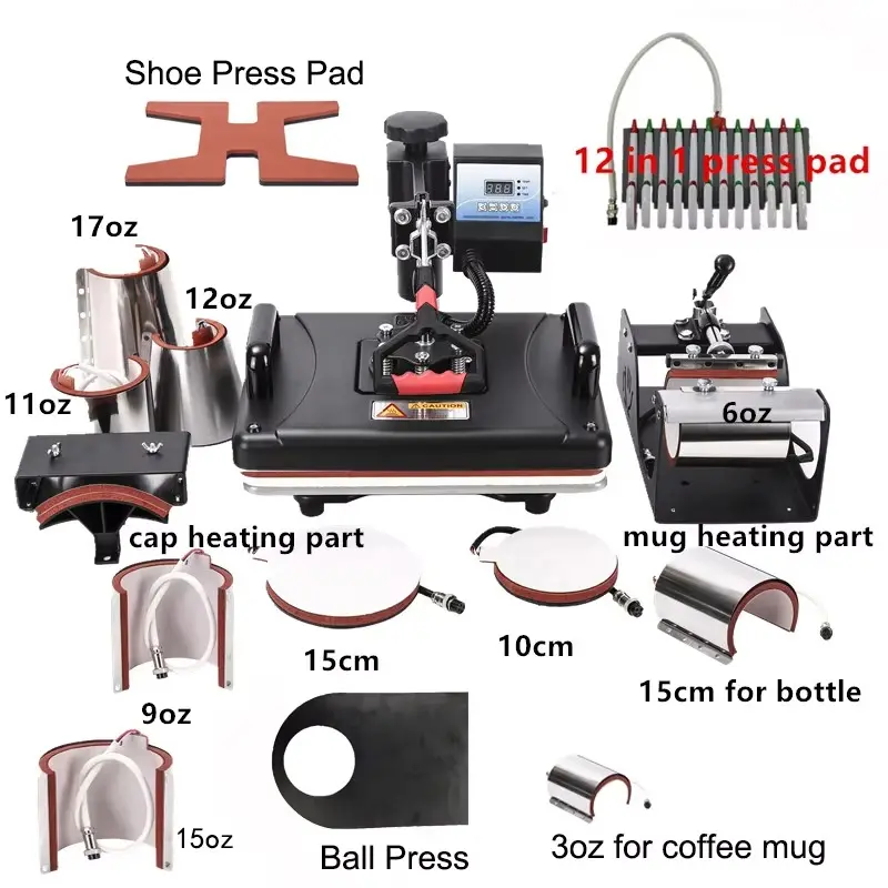 15-in-1 Combo Heat Press Machine for B2B Sublimation and Heat Transfer Workflows - Image 6