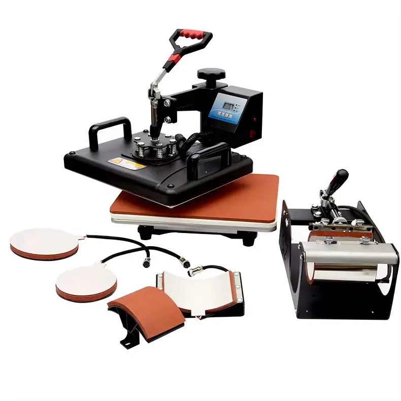 5-in-1 Combo Heat Press Machine for T-shirts, Mugs, Plates and Caps detail image 1