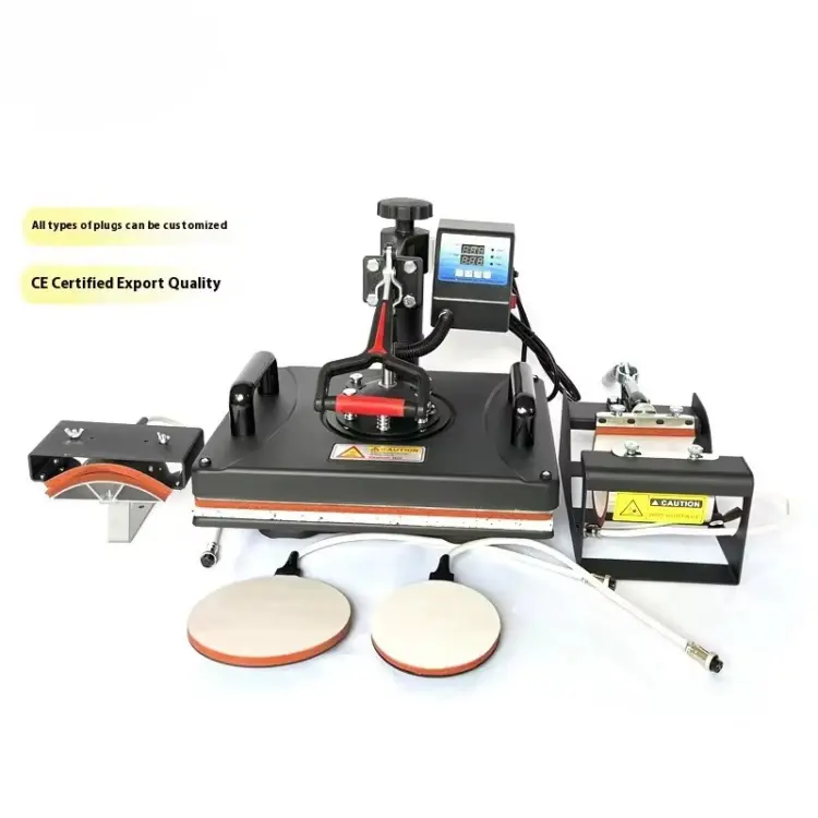 5-in-1 Combo Heat Press Machine for T-shirts, Mugs, Plates and Caps