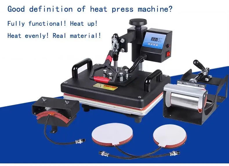 5-in-1 Combo Heat Press Machine for T-shirts, Mugs, Plates and Caps - Image 2