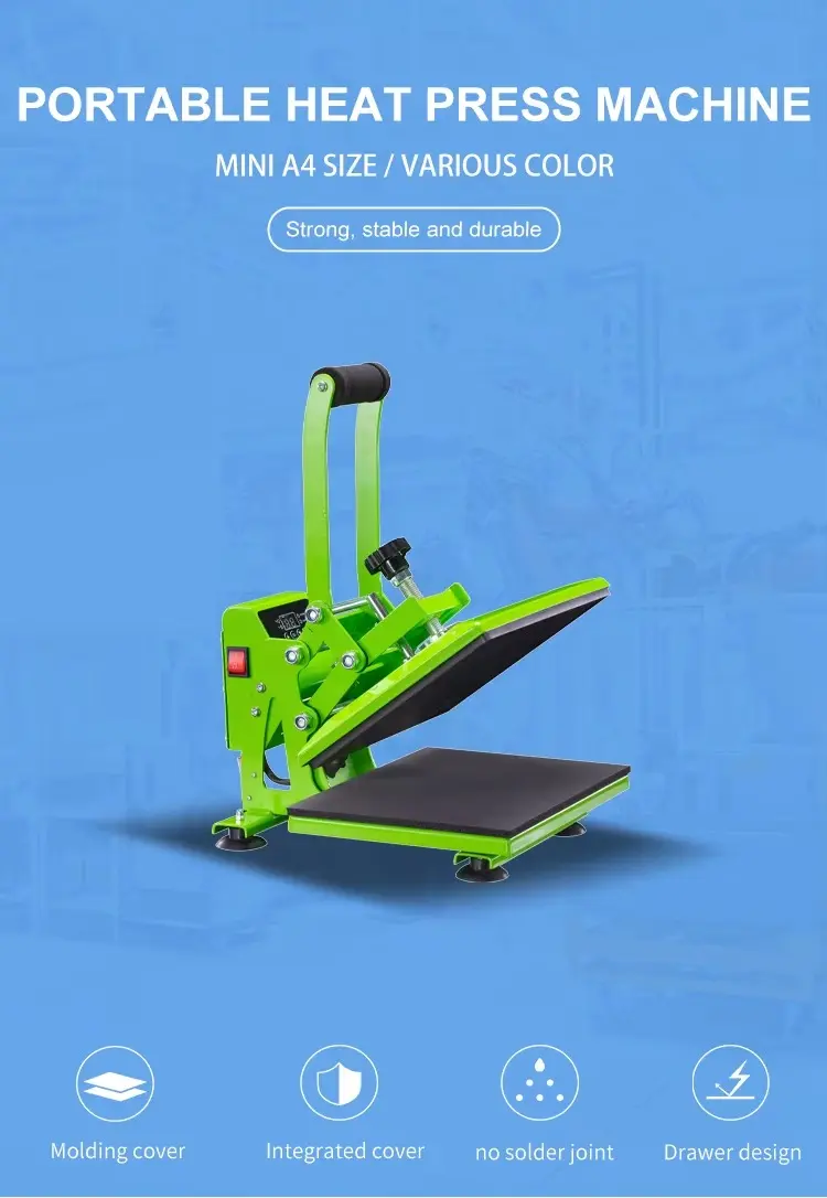 Manual Clamshell Heat Press Machine for Custom T-Shirt and Textile Transfer detail image
