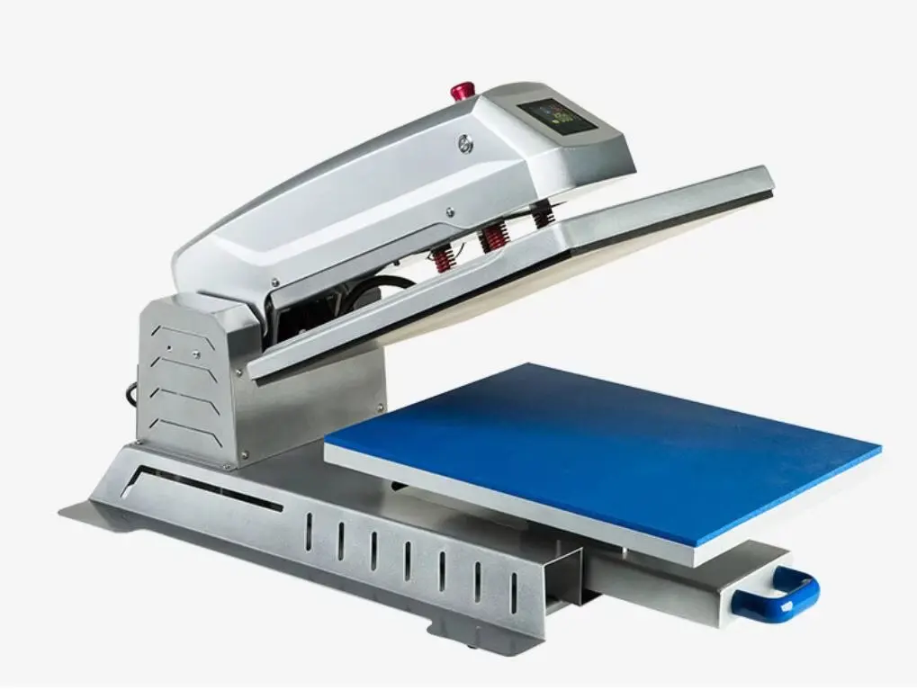 Manual Electric Heat Press Machine with Drawer Base for Garment Transfer detail image