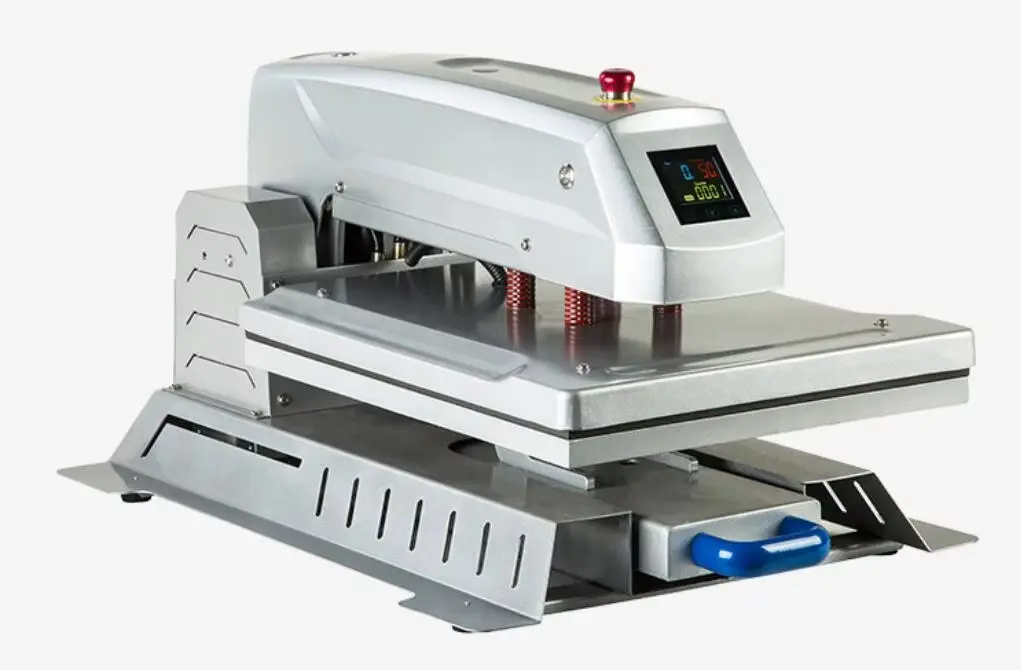 Manual Electric Heat Press Machine with Drawer Base for Garment Transfer detail image