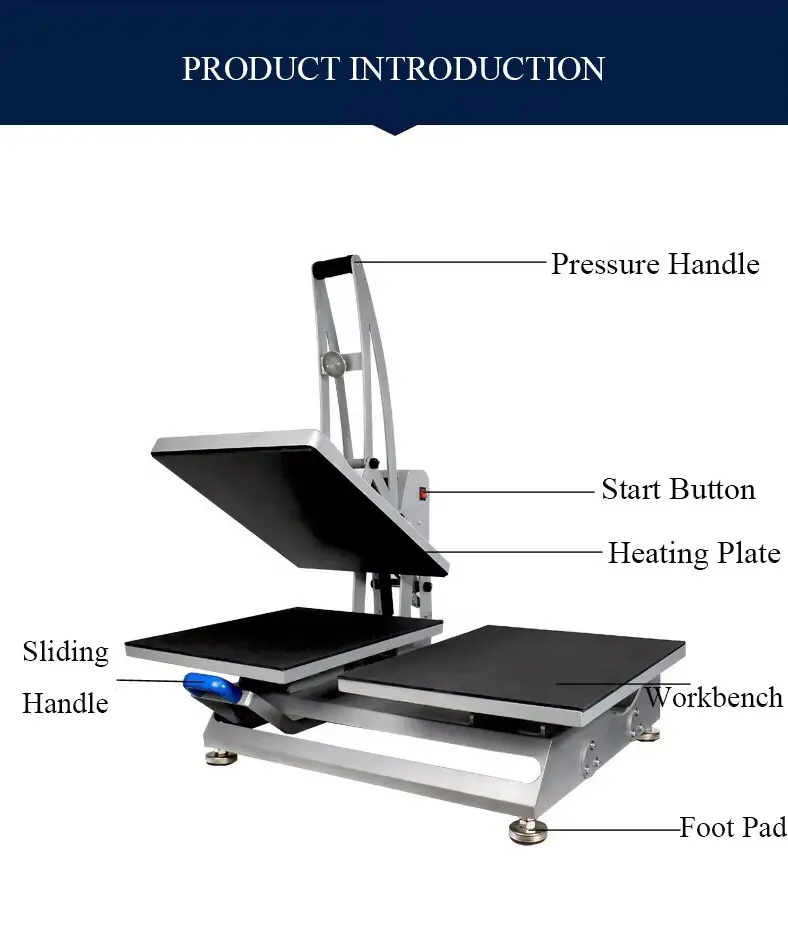 Manual Swing-Away Heat Press Machine with Pull-Out Lower Platen - Image 5