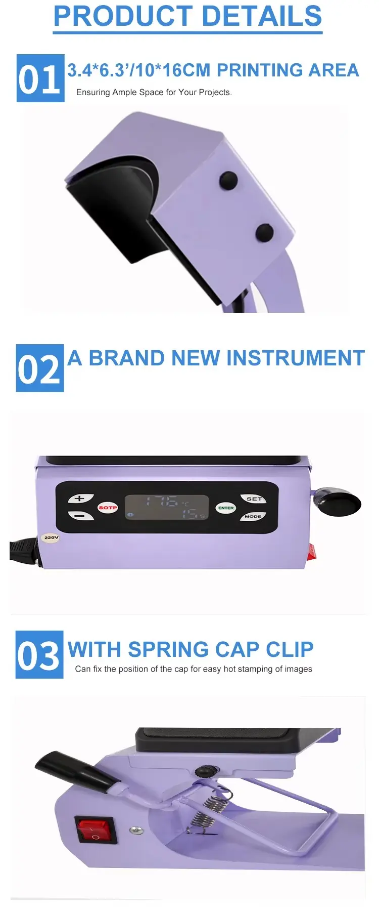 Mini Electric Cap Heat Press Machine for Personalized Hat Decoration detail image