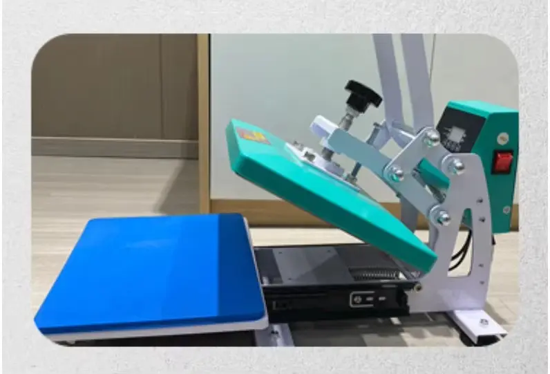 Pink Swing-Away Manual Heat Press Machine for Small Batch Apparel Customization detail image