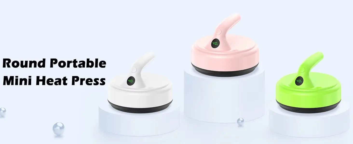 Portable 5-Inch Ceramic Electric Heat Press for Small Transfer Jobs detail image