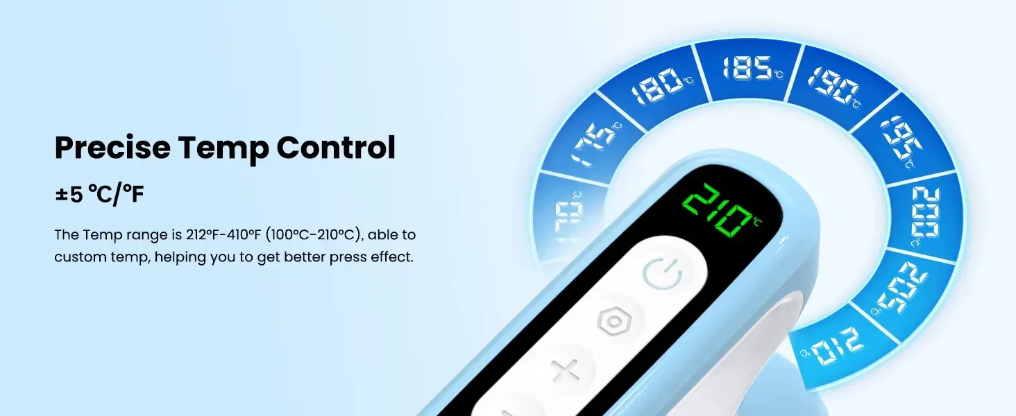 Portable Blue Handheld Hat Heat Press for Small Cap Transfer Jobs detail image