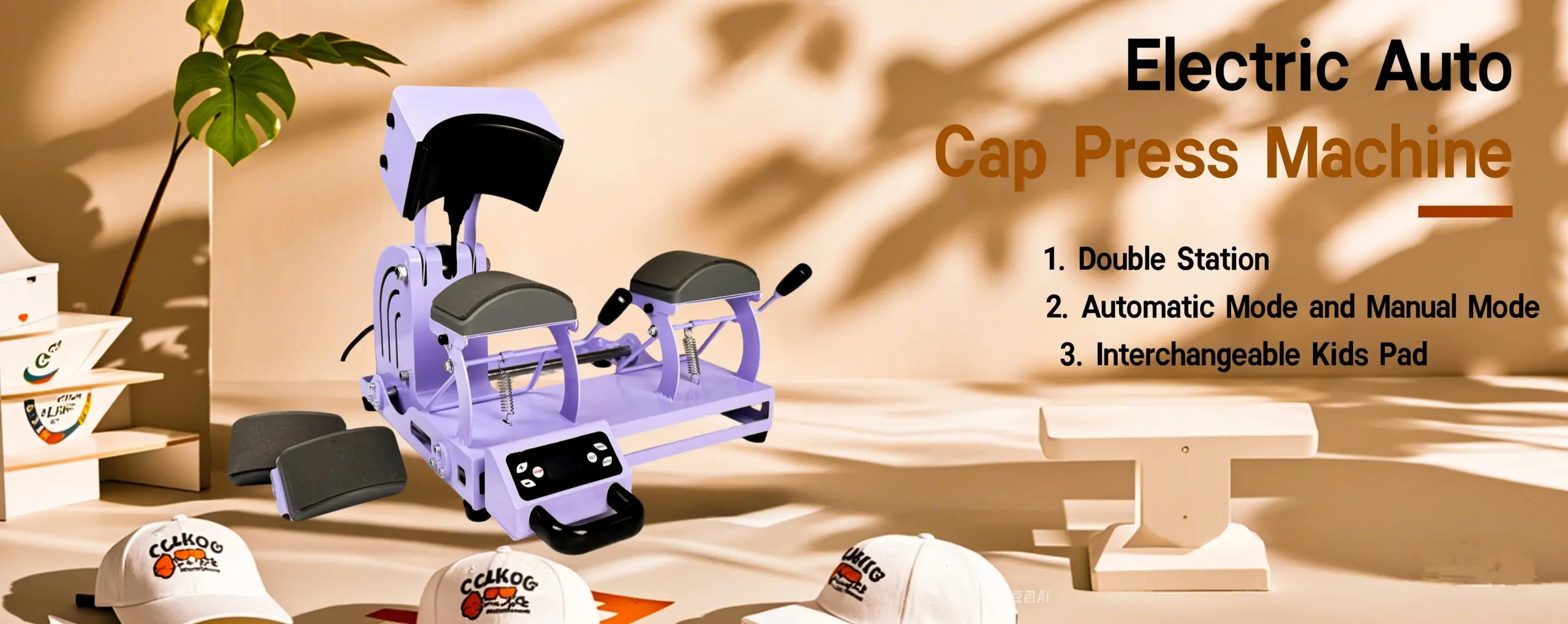 Portable Electric Hat Press Machine for Custom Cap Transfer Production detail image