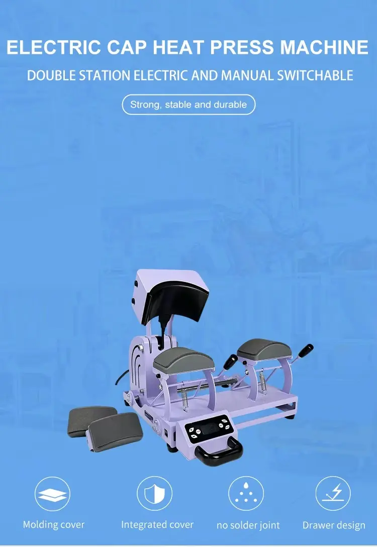 Portable Electric Hat Press Machine for Custom Cap Transfer Production detail image