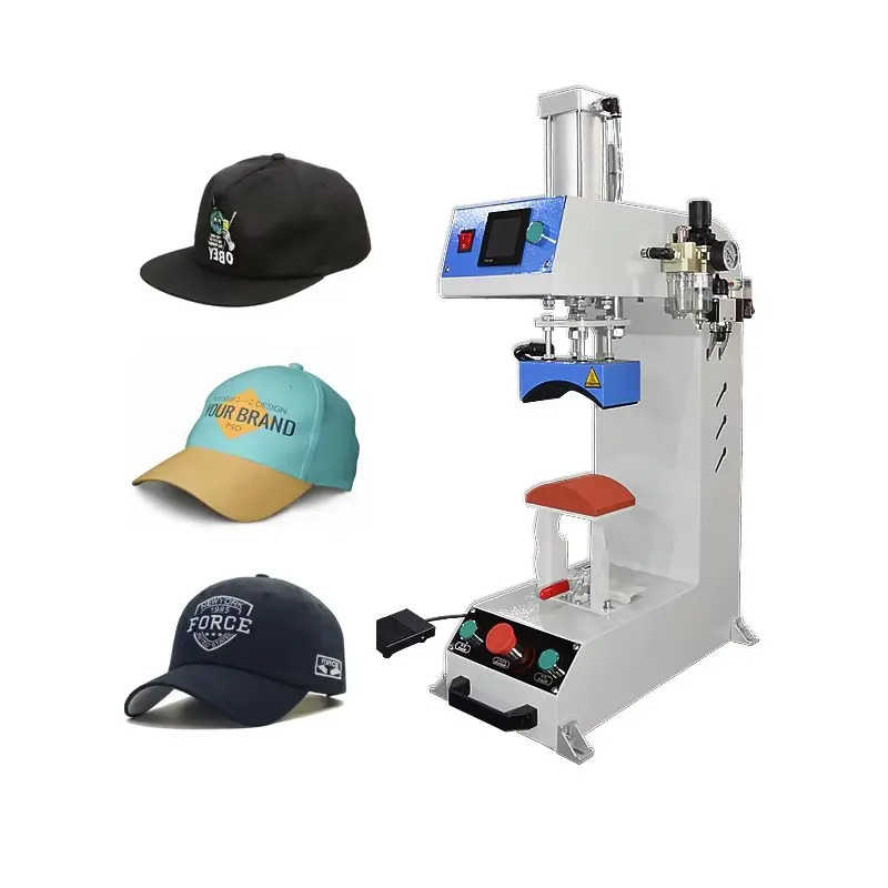 Semi-Automatic Pneumatic Hat Press Machine for Custom Cap Workshops detail image