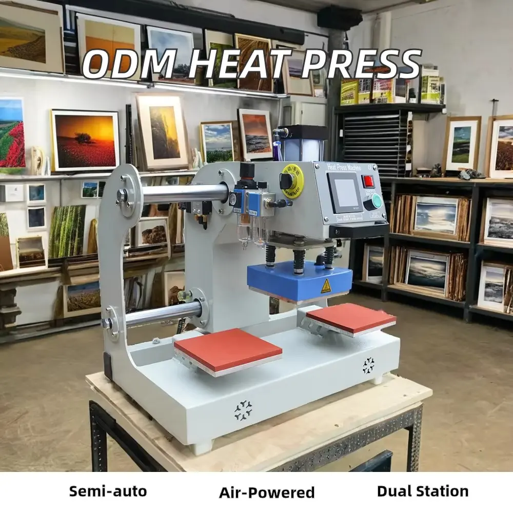Small Double Station Pneumatic Heat Press Machine detail image 4