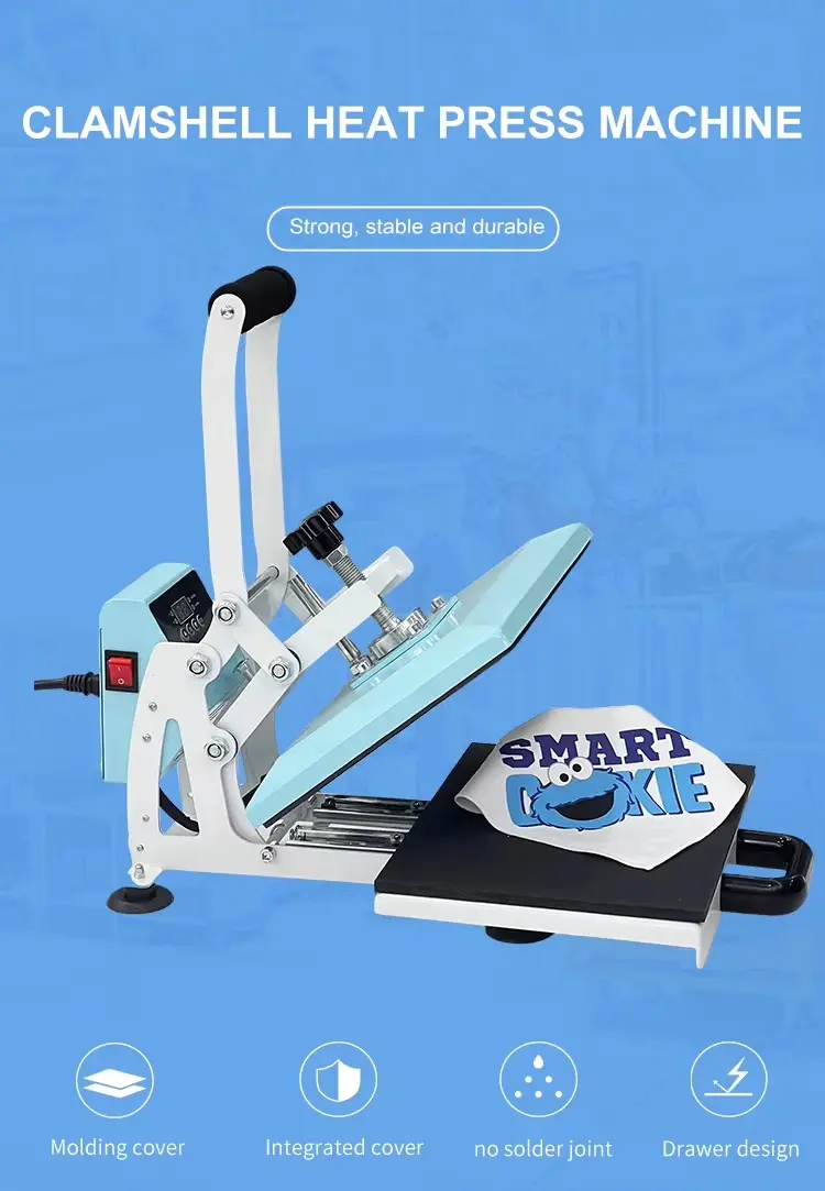 Smart Manual Heat Press Machine for T-Shirt, Garment and Fabric Transfer detail image