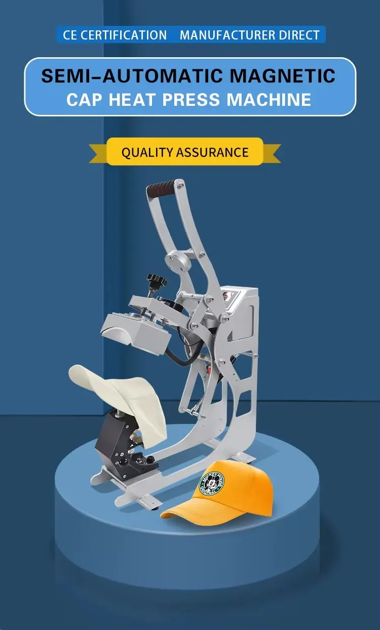 Swing-Away Manual Cap Heat Press Machine for Hat and Logo Transfer detail image