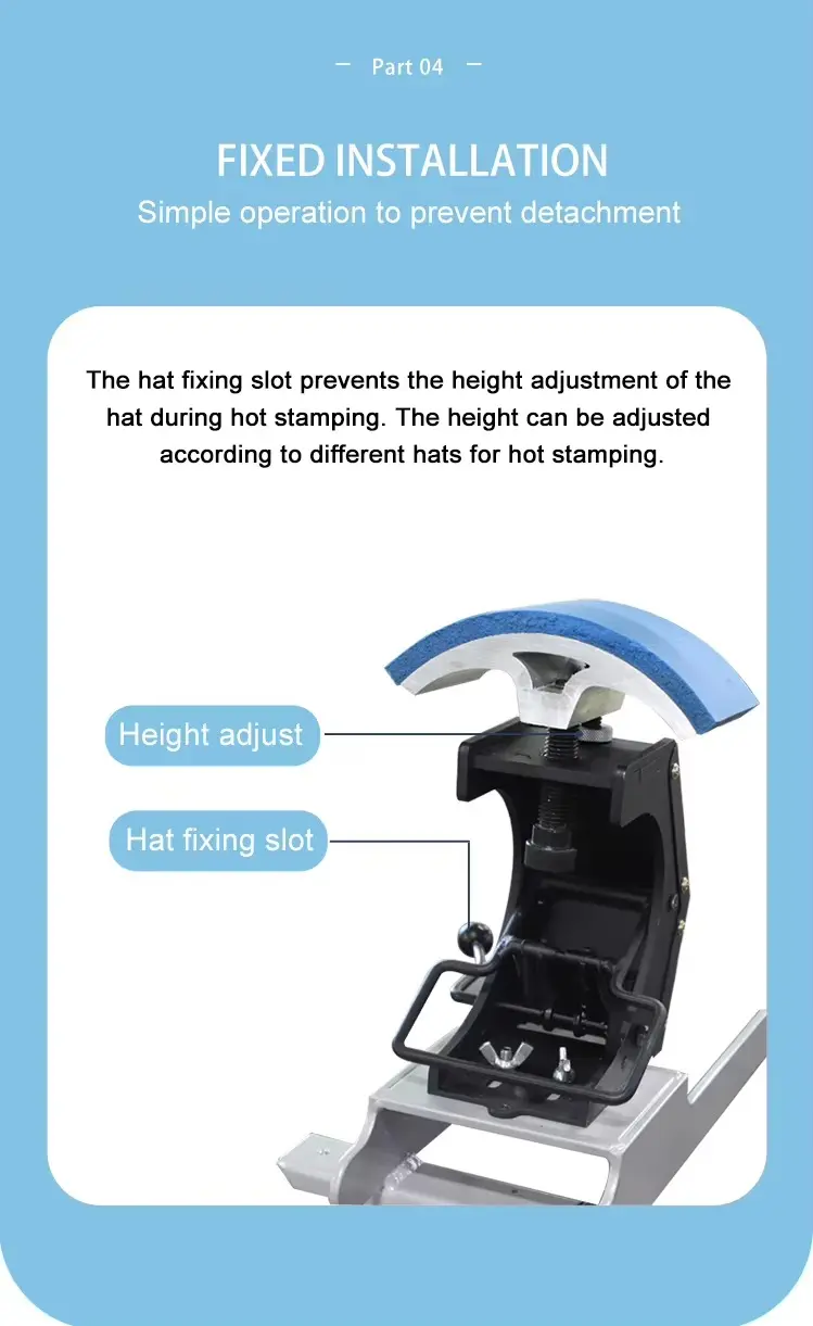 Swing-Away Manual Cap Heat Press Machine for Hat and Logo Transfer detail image