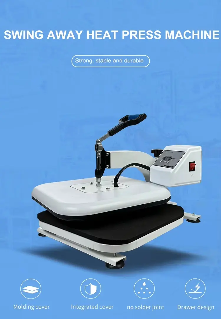 Swing-Away Manual Heat Press Machine for Sublimation and HTV Transfers detail image