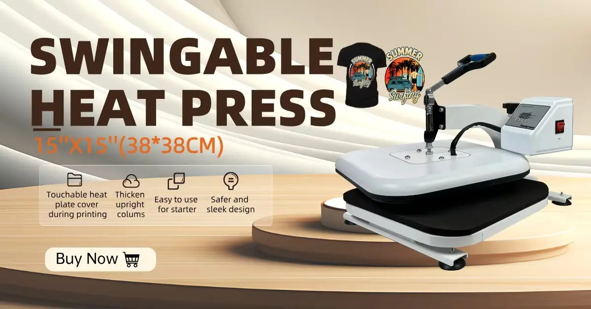 Swing-Away Manual Heat Press Machine for Sublimation and HTV Transfers detail image