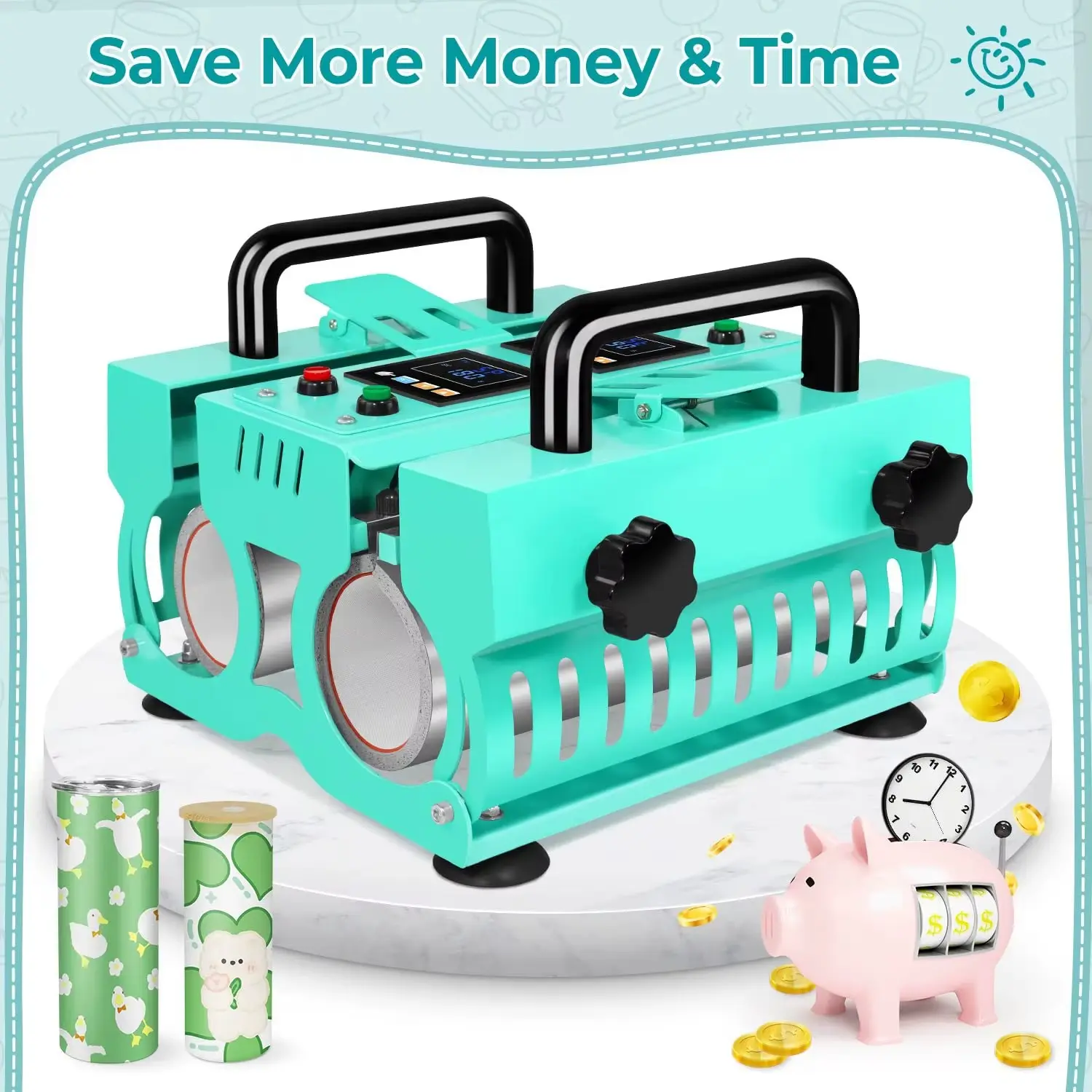 Wholesale Double Station Mug Heat Press Machine detail image