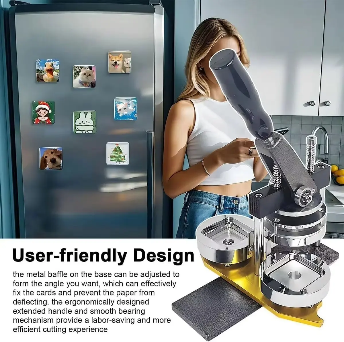 50x50mm Square Fridge Magnet Making Machine detail image 5