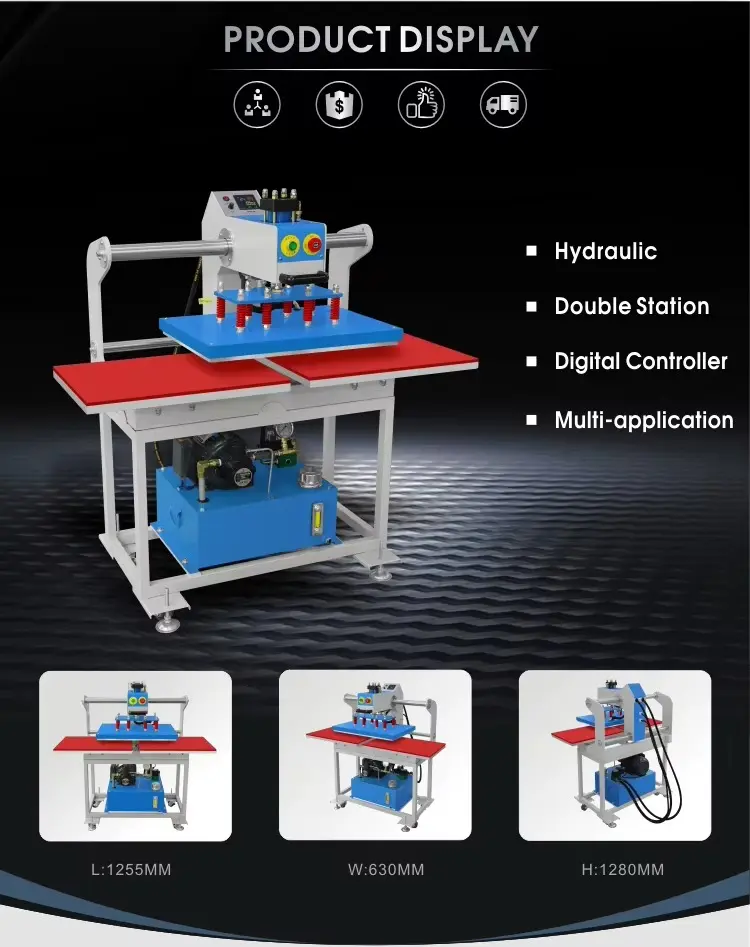 60x40cm Semi-Automatic Hydraulic Heat Press Machine detail image 2