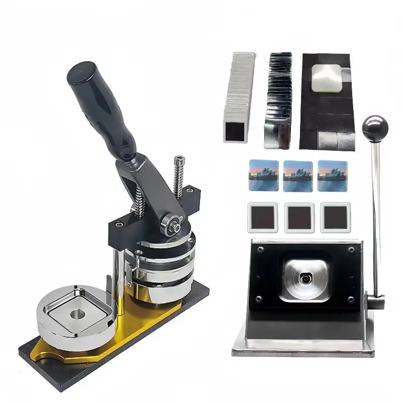 Custom 50x50mm Square Fridge Magnet Making Machine detail image 1