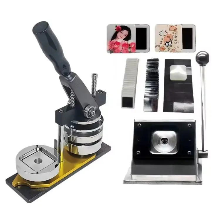 Custom 50x50mm Square Fridge Magnet Making Machine
