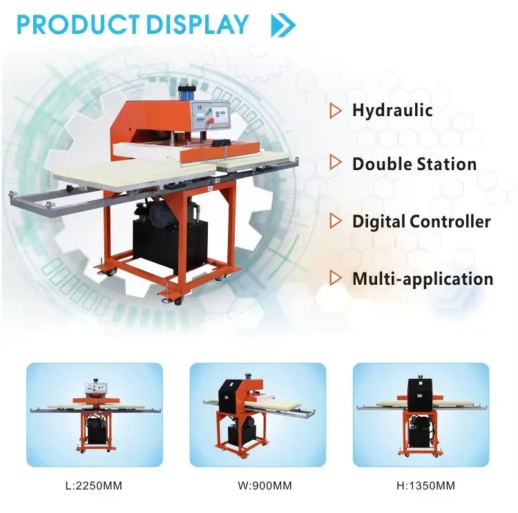 Direct Supply Hydraulic Double Station Heat Press Machine detail image 1