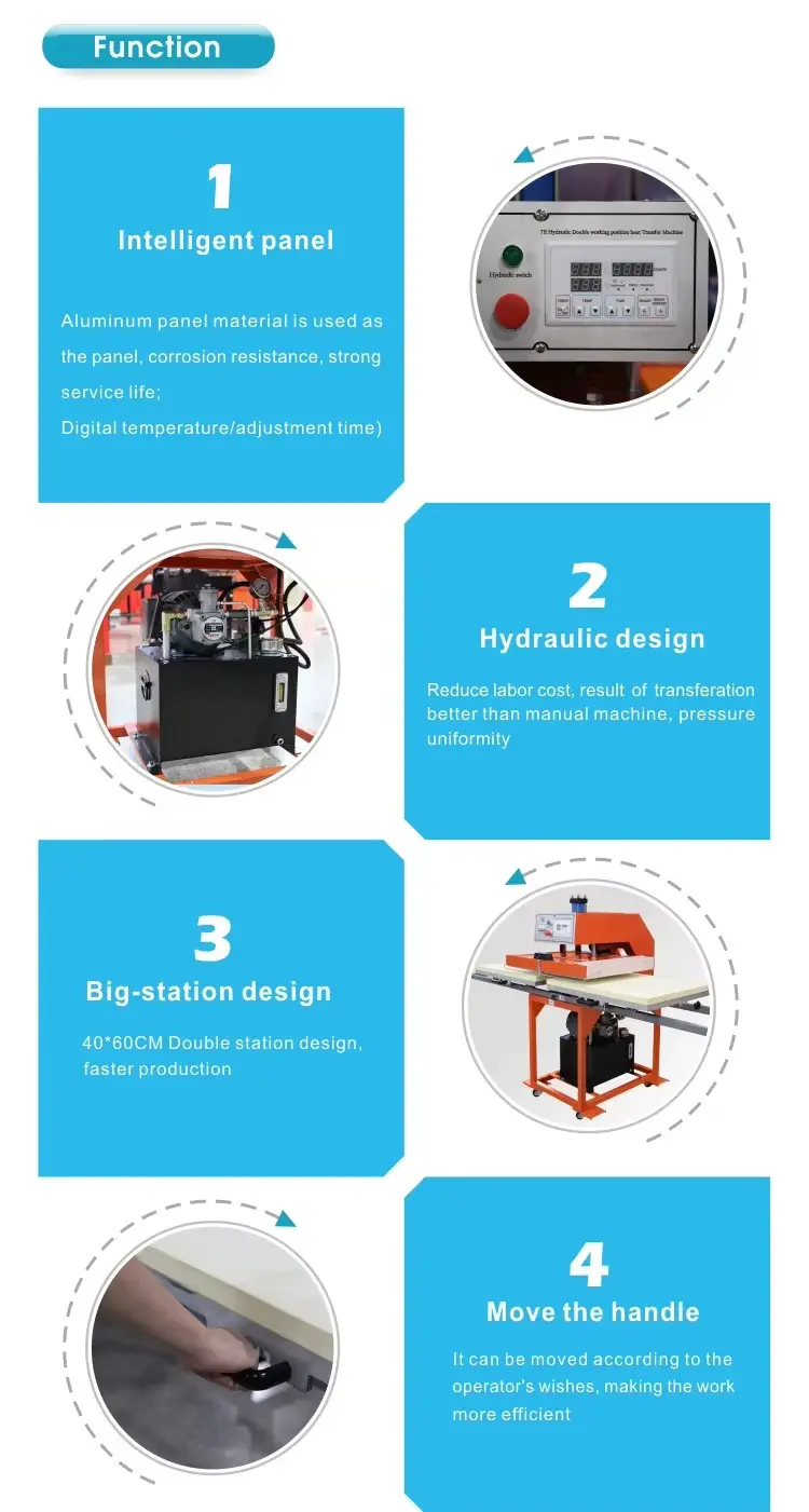 Direct Supply Hydraulic Double Station Heat Press Machine detail image 2