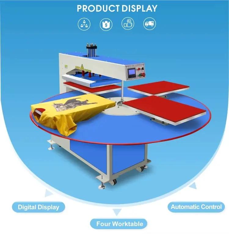Factory Direct Hydraulic Rotary Heat Press Machine detail image 1
