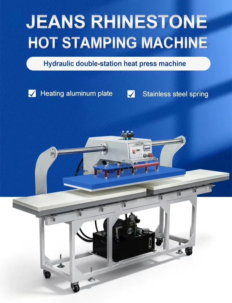High Efficiency Dual Station Hydraulic Heat Press Machine detail image 1