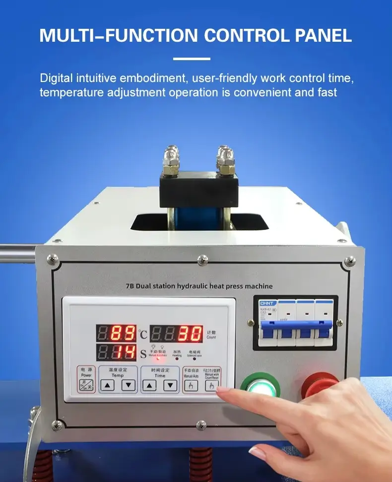 High Efficiency Dual Station Hydraulic Heat Press Machine detail image 4