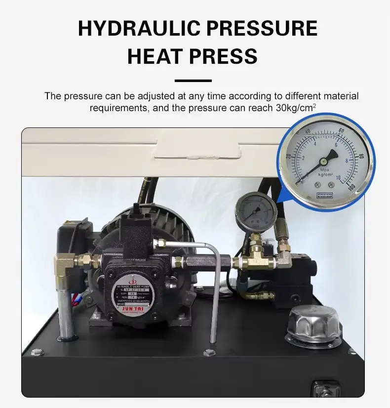 High Efficiency Dual Station Hydraulic Heat Press Machine detail image 7