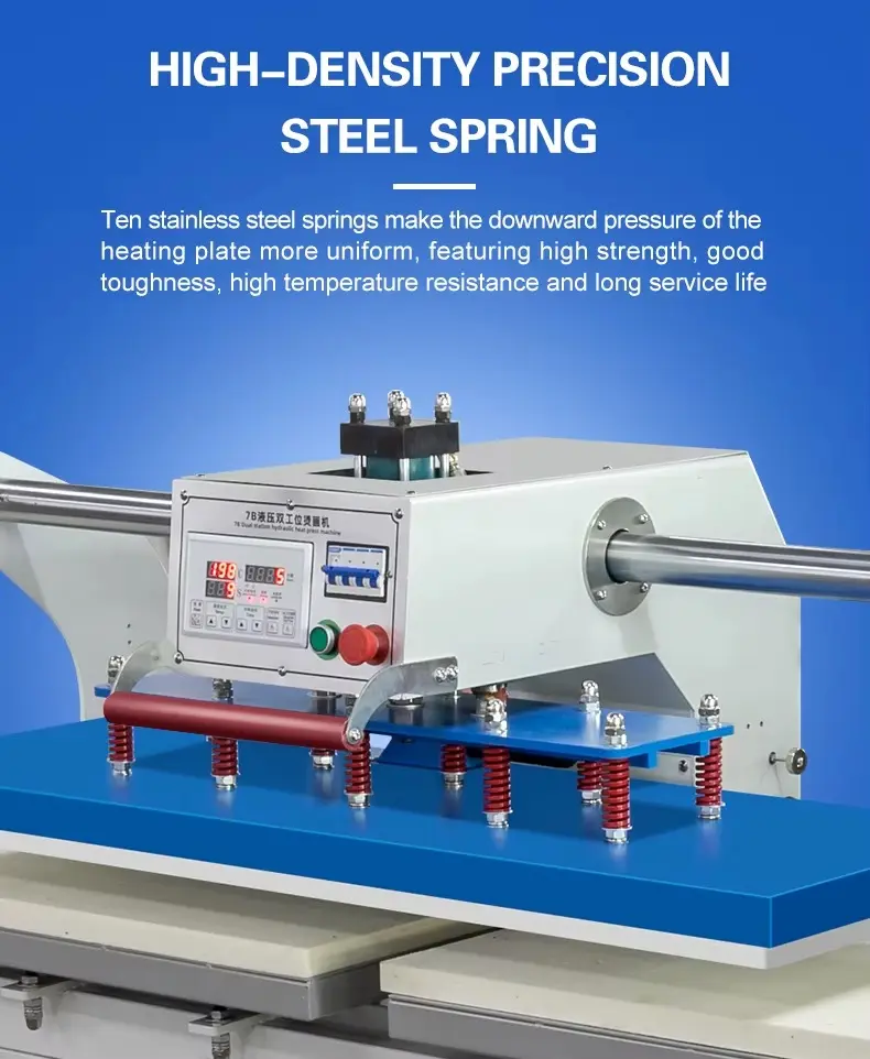 High Efficiency Dual Station Hydraulic Heat Press Machine detail image 9