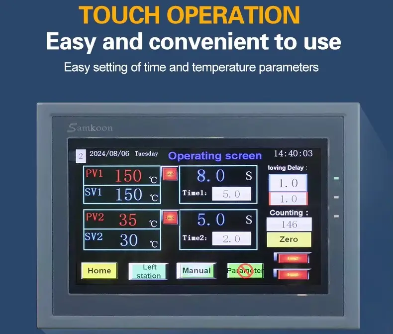 Intelligent Six-Station Hydraulic Heat Press Machine detail image 2