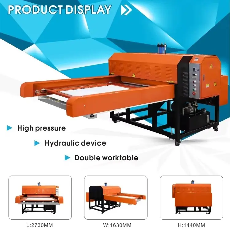 Large Format Hydraulic Heat Press Machine 80x100cm to 120x150cm detail image 1