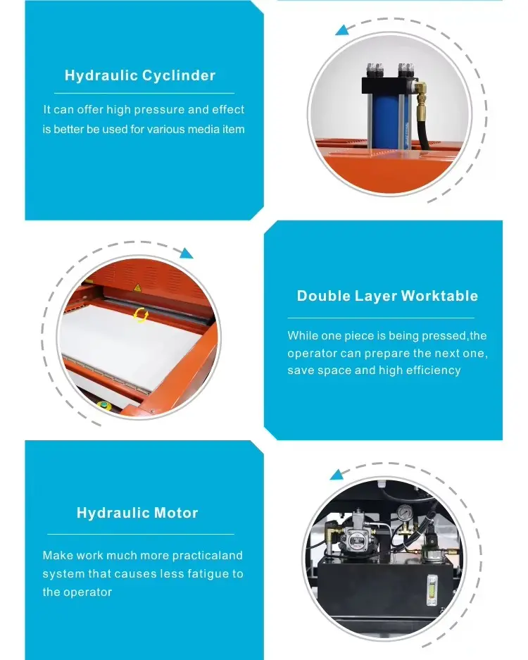Large Format Hydraulic Heat Press Machine 80x100cm to 120x150cm detail image 3