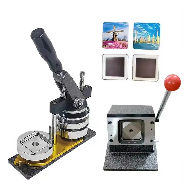 Square Fridge Magnet Making Machine for Custom Souvenir Production detail image 1