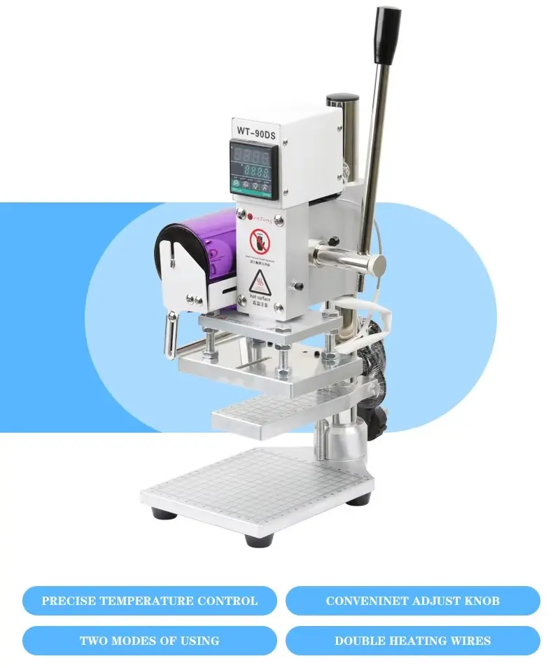 Manual Leather Hot Foil Stamping Machine for Logo Embossing
