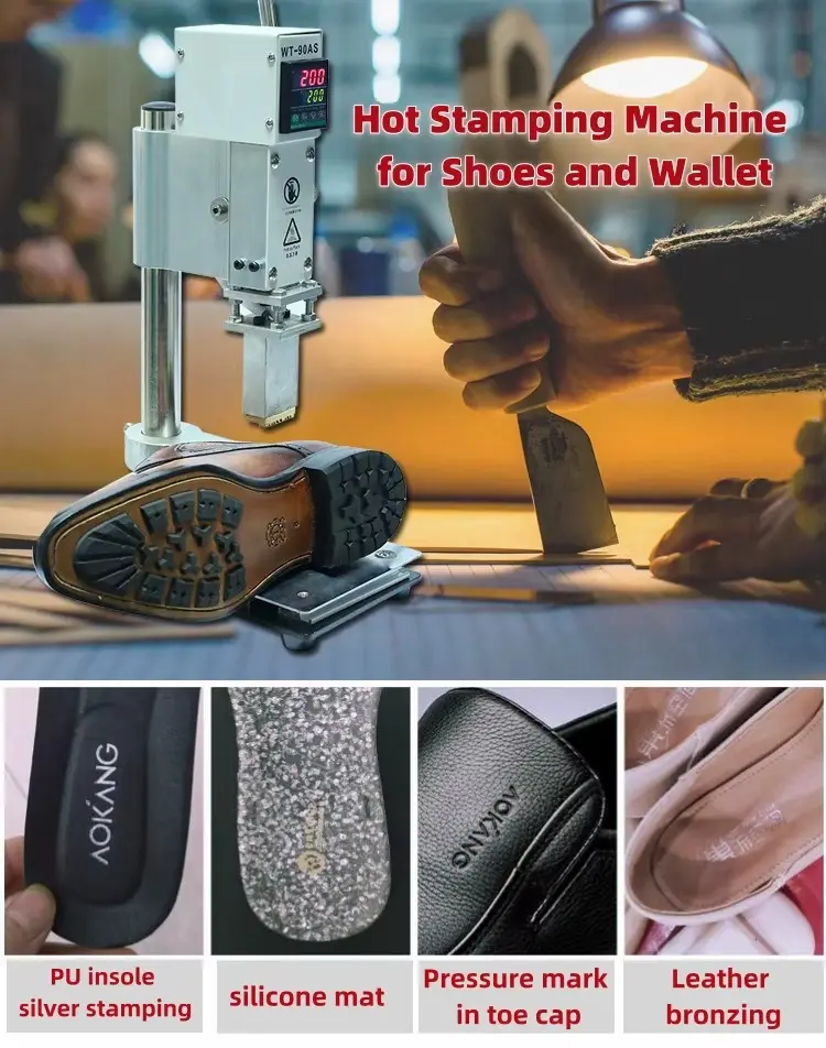 Small Manual Leather Hot Foil Stamping Machine for Workshop Branding