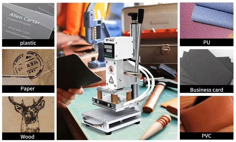 Manual Leather Hot Foil Stamping Machine for Logo Embossing