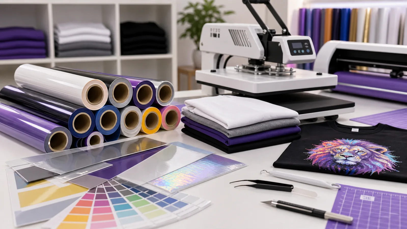 Heat transfer vinyl and film selection for custom apparel production