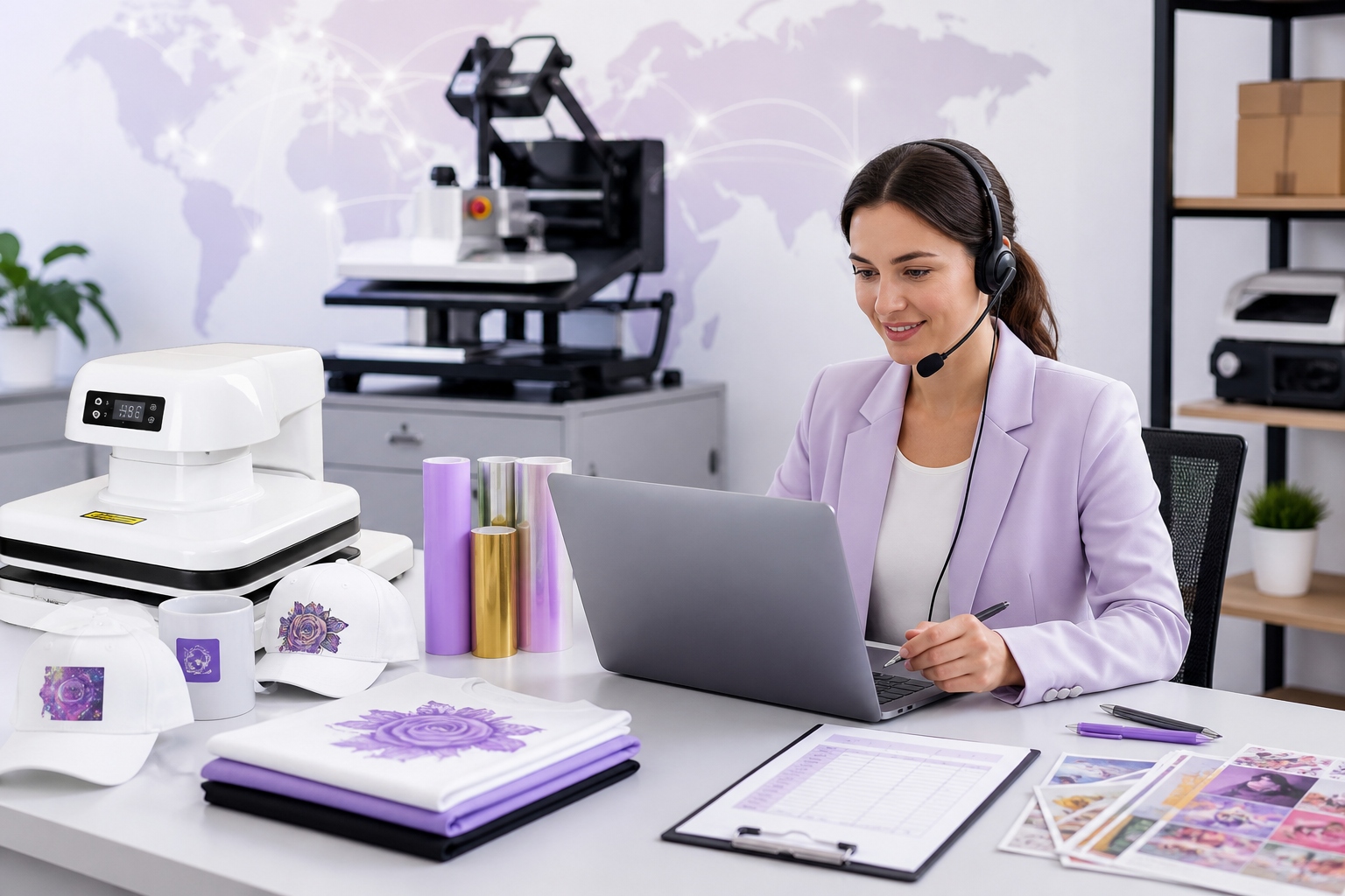 Hybons contact support for heat press and customization equipment buyers